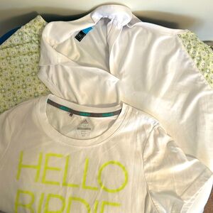 3 piece golf wear: skirt, sleeveless golf shirt plus t shirt